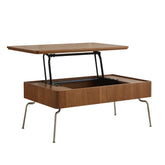 Modern lift top coffee table with spacious storage compartment for living room